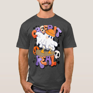T-shirt Creep It Real Ghost Boy Vintage Retro Halloween Fa