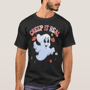 T-shirt Creep It Real Ghost Enfants Garçons Filles Hallowe