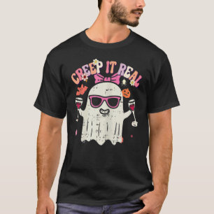 T-shirt Creep It Real Ghost Enfants Garçons Filles Hallowe