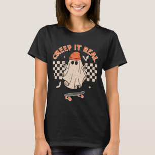 T-shirt Creep It Real Ghost Skateboard Halloween