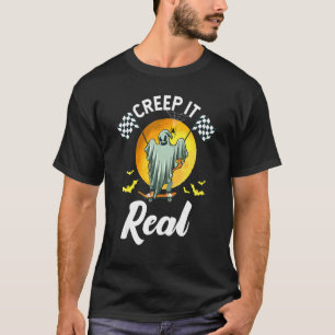 T-shirt Creep It Real Halloween Creepin Ghost Boy Girl Ska