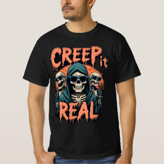 T-shirt Creep it Real Halloween's Day Horror Vibes Hommes