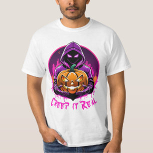 T-shirt Creep it Real, Horreur Halloween illustration
