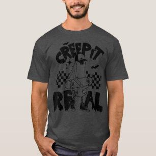 T-shirt Creep It Real Retro Boom Fantôme Et Bat Drôle Hall
