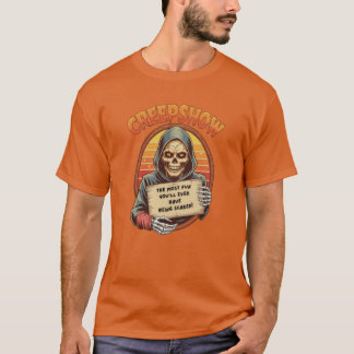 T-shirt Creepshow squelette rétro coucher de soleil drôle