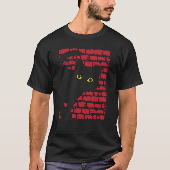 T-shirt Creepy cat (Devant)