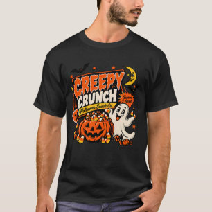 T-shirt Creepy Crunch Rétro Halloween Fantôme Citrouille