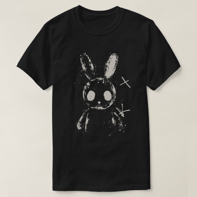 T-shirt Creepy Cute Bunny Grunge Aesthetic Tee (Design devant)