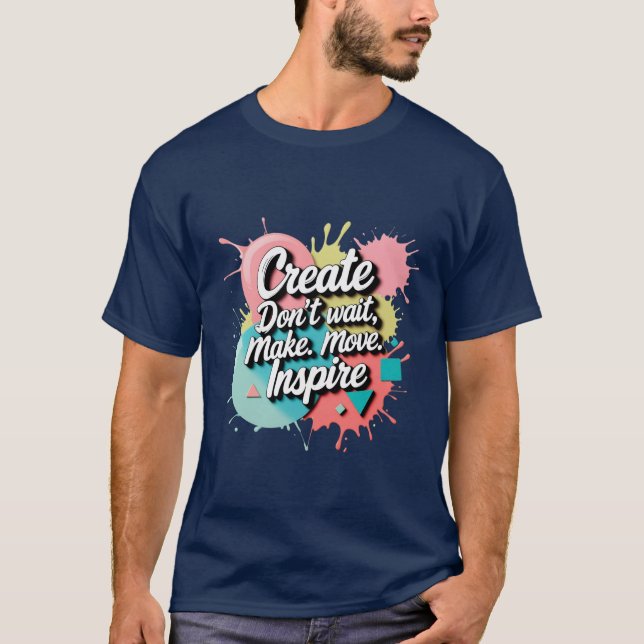 T-shirt Créer et inspirer - Art Metallical Gras (Devant)