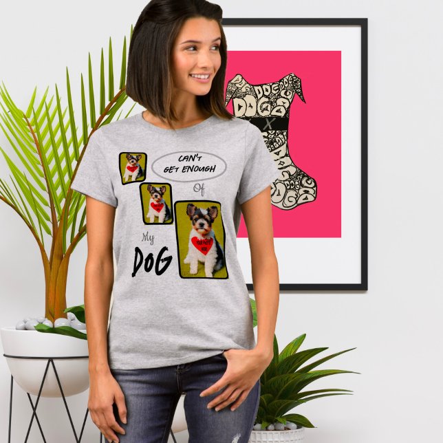 T-shirt Créer/Personnaliser des photos de chiens à 3 panne (Créateur téléchargé)