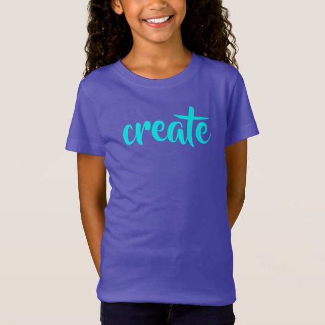 T-shirt "Créer" pour filles (Devant)