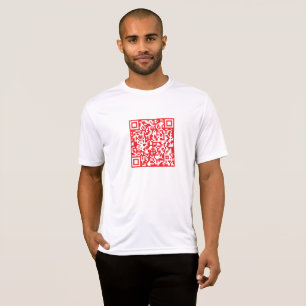 T-shirt Créer un code QR rouge numérisable (modifiable)