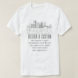 T-shirt Créer Un Minneapolis Personnalisé, Minnesota The