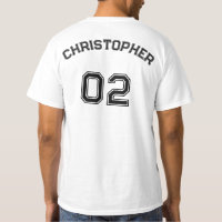 Créer un nom de joueur Numéro Jersey Cotton Mens V