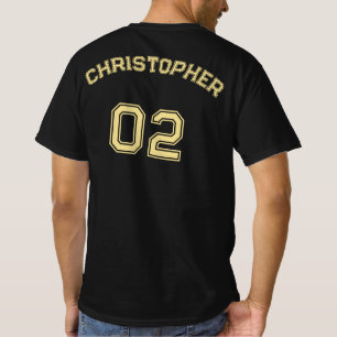 T-shirt Créer un nom de joueur Numéro Jersey Mens Coton no
