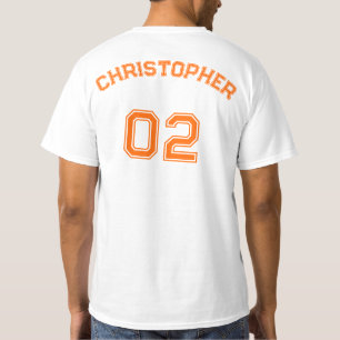 T-shirt Créer un nom de joueur Numéro Jersey Mens Valeur C
