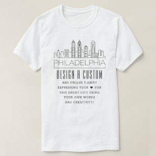 T-shirt Créer Une Philadelphie Personnalisée, Pennsylvan