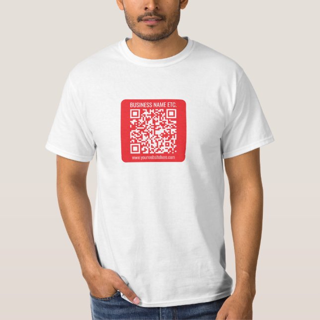 T-shirt Créez instantanément votre propre code QR | Rouge  (Devant)