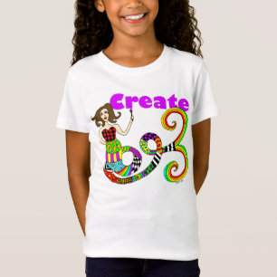 T-Shirt Créez l'enfant coloré de Muse de sirène