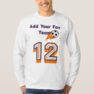 T-shirt Créez votre équipe préférée Nom 12 Football Soccer