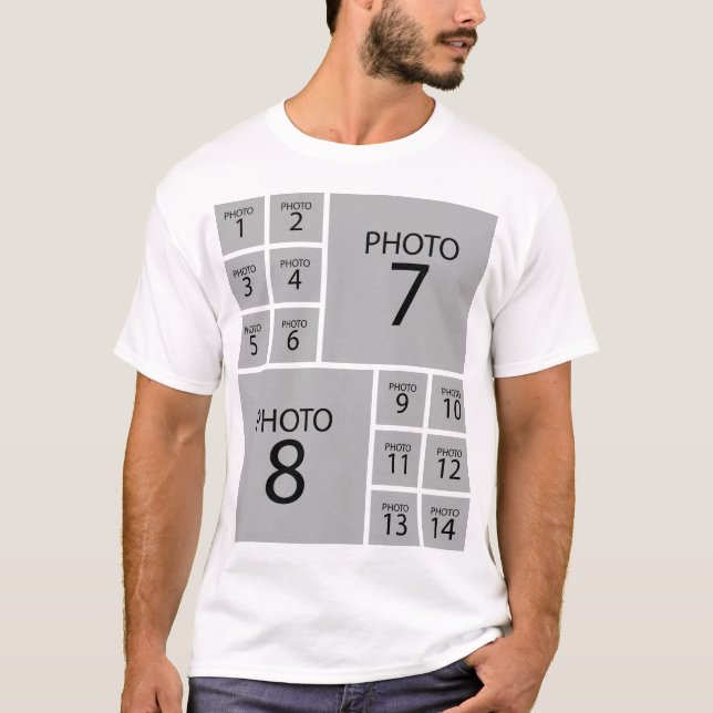 T-shirt Créez votre propre 14 PHOTO-COLLAGE personnalisée (Devant)