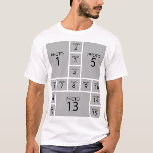 T-shirt Créez votre propre 15 PHOTO-COLLAGE personnalisée