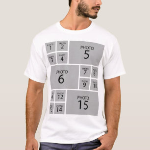 T-shirt Créez votre propre 15 PHOTO-COLLAGE personnalisée