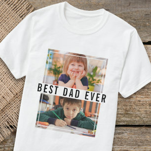 T-shirt Créez votre propre 2 photo Collage Meilleur Papa J