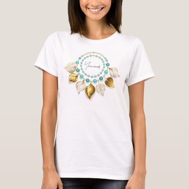 T-shirt Créez votre propre bijou d'or et d'eau (Devant)