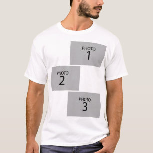 T-shirt Créez votre propre COLLABORATION 3 PHOTOS personn