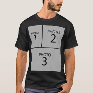 T-shirt Créez votre propre COLLABORATION 3 PHOTOS personn