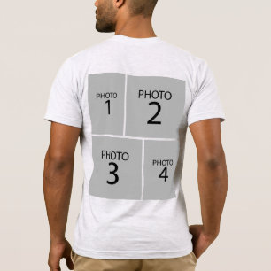 T-shirt Créez votre propre COLLAGE 4 PHOTOS personnalisée