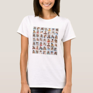T-shirt Créez votre propre collage de 49 photos pour femme