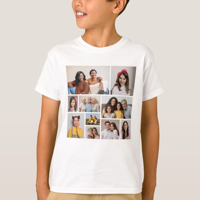 T-shirt Créez votre propre collection de photos 10 (Devant)