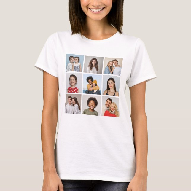 T-shirt Créez votre propre collection de photos 9 (Devant)