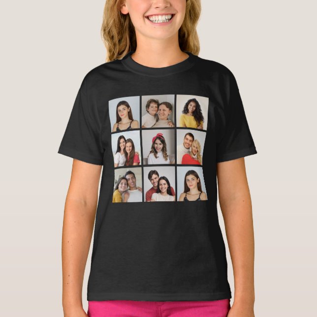 T-shirt Créez votre propre collection de photos 9 (Devant)