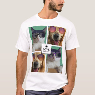T-shirt Créez votre propre collection photo de 4 animaux d