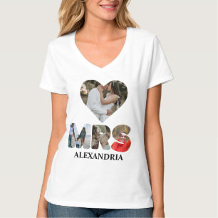 T-shirt Créez votre propre couple Mr et Mrs photo Matching