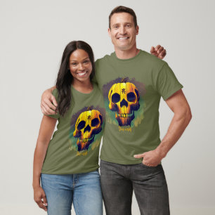 T-shirt Créez votre propre crâne Citrouille Halloween