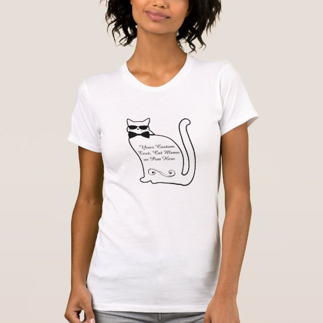 T-shirt Créez votre propre mème personnalisé de chat perso (Devant)