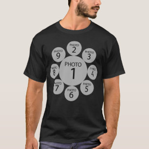 T-shirt Créez votre propre MODÈLE 9 PHOTO COLLAGE