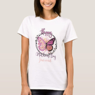 T-shirt Créez votre propre papillon de fête des mères