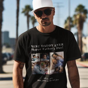 T-shirt Créez votre propre photo collage Best Dad Ever 4