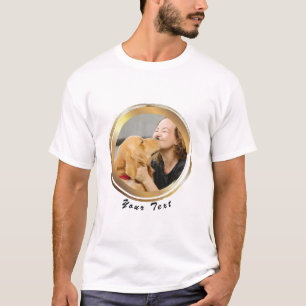 T-shirt Créez votre propre photo de chien du cercle d'or