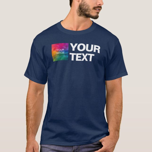 T-shirt Créez Votre Propre Photo Ou Logo Texte Mens Modern (Devant)