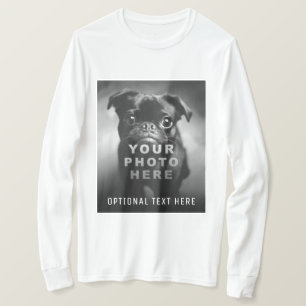 T-shirt Créez votre propre photo simple et texte personnal