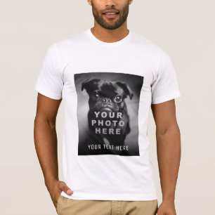 T-shirt Créez Votre Propre Photo Simple et Texte Personnal