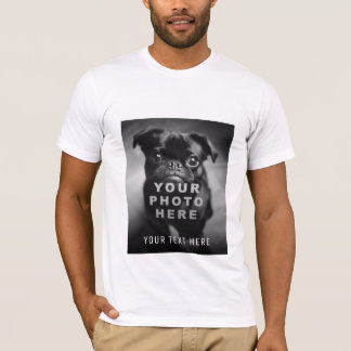 T-shirt Créez Votre Propre Photo Simple et Texte Personnal