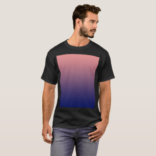 T-shirt Créez votre propre produit  dégradé rose-bleu saum