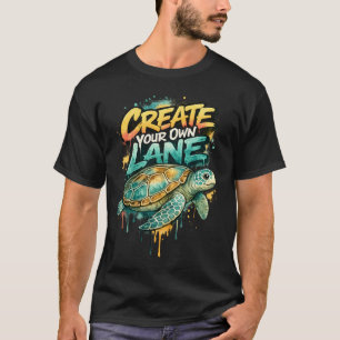 T-shirt Créez Votre Propre Tortue de Mer Graffiti de Rue